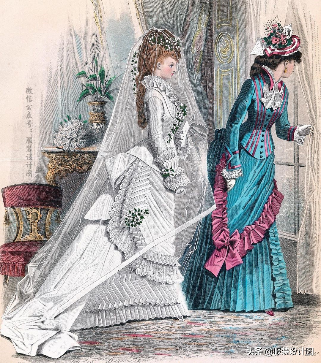 洛可可风格服装设计,服装设计巴洛克宫廷风图