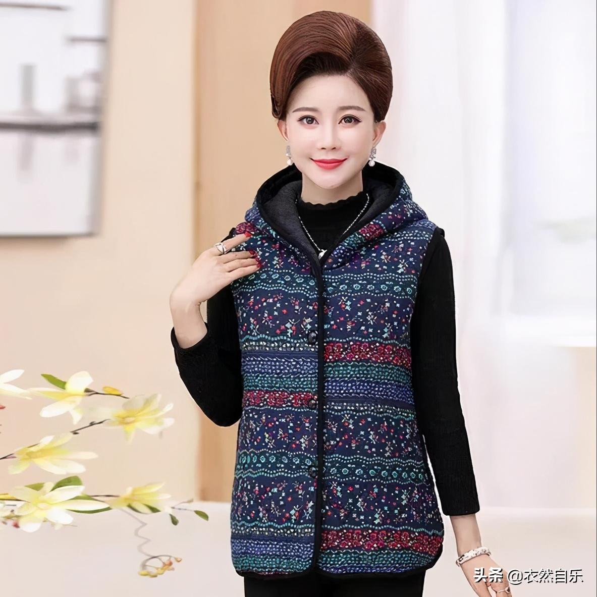 妈妈装60-70岁冬加厚加绒棉袄外套,中老年妈妈装50-60岁外套棉袄