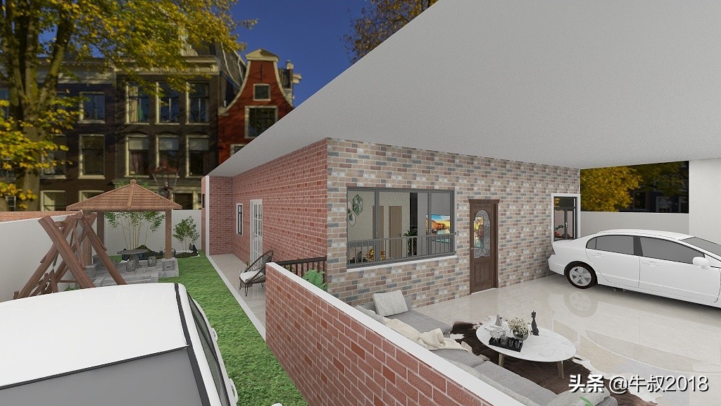 乡村养老别墅带庭院,农村简单养老房小户型设计