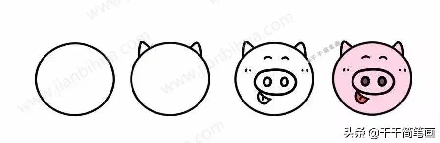 各种小动物头像简笔画图片,简笔画小动物情侣头像