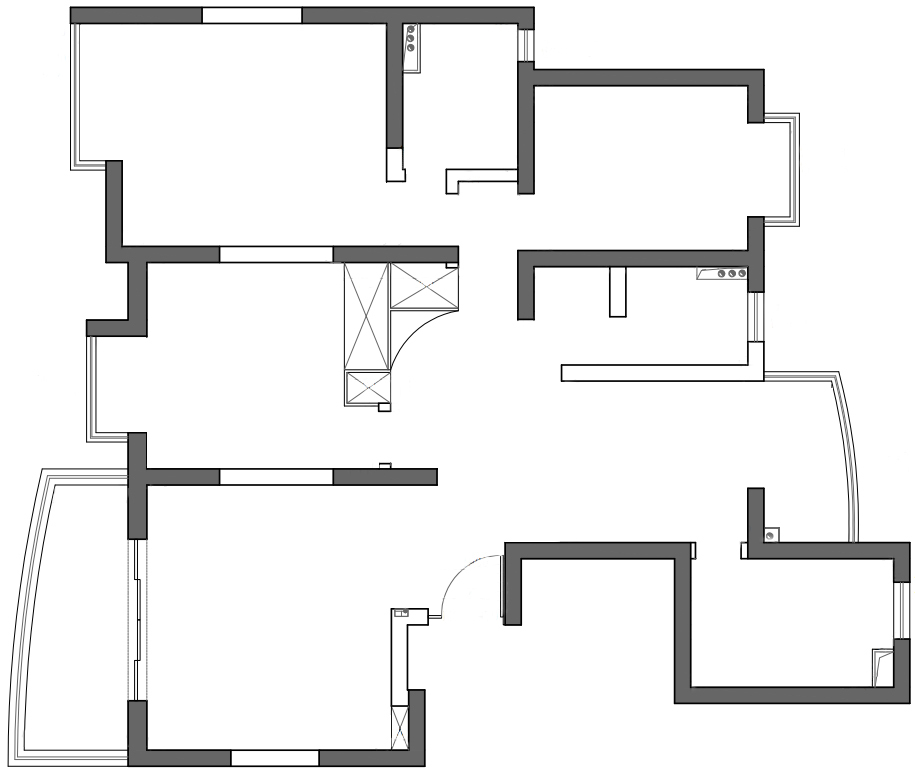 135平方米美式3房2厅精装修效果图,110平的美式风格三居清新优雅