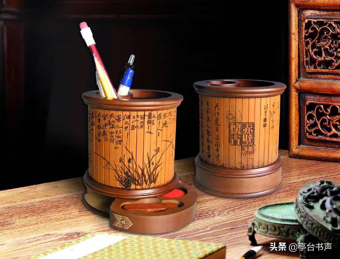 古代放毛笔的笔架,古代写字的笔墨纸砚