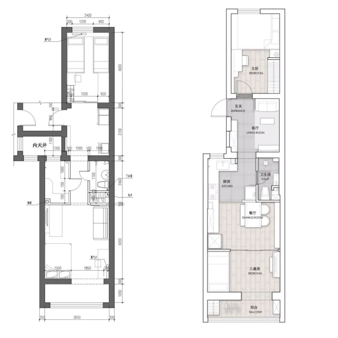 44㎡住三代人，采光差、厨房小都被解决，她家的空间榨干术太绝