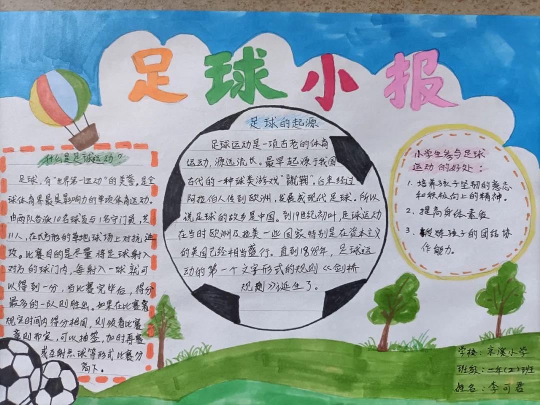 校园足球文化建设活动手抄报,以校园足球为主题的手抄报