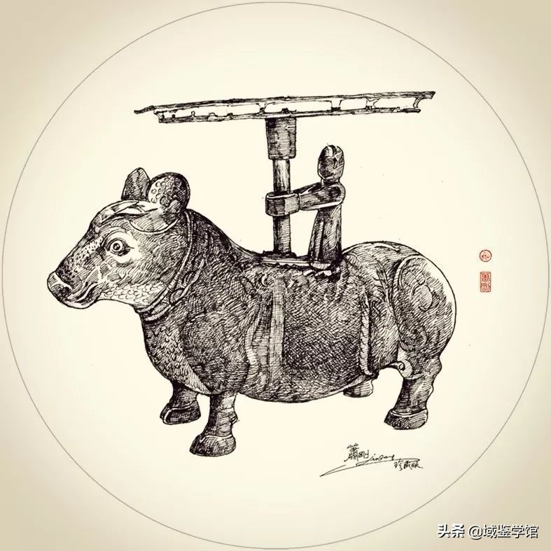 另类钢笔手绘,钢笔速写古建风景