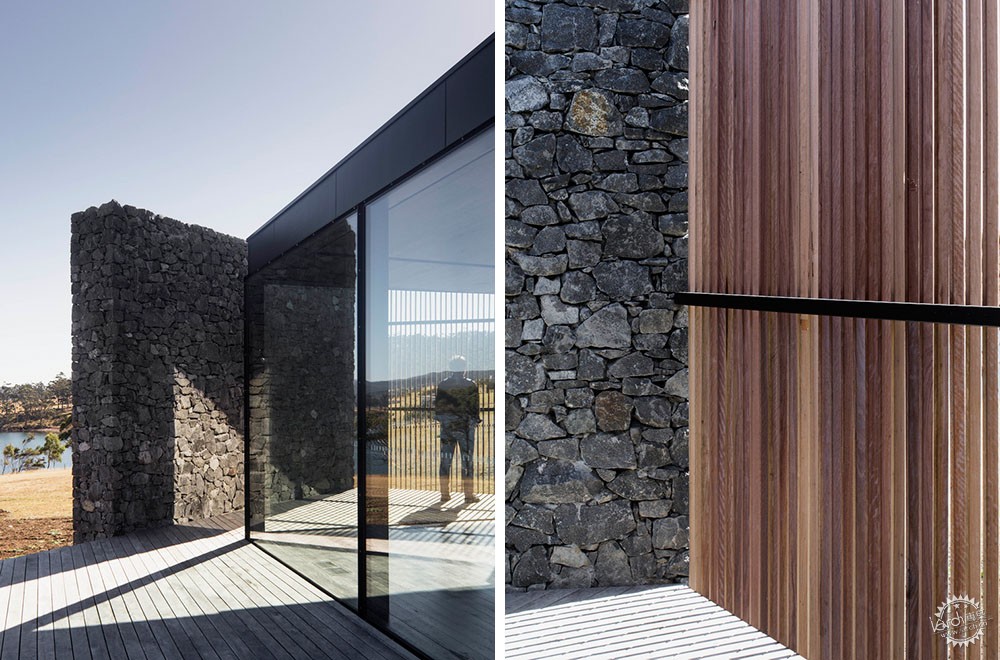 高高的石墙,带石墙的房子效果图