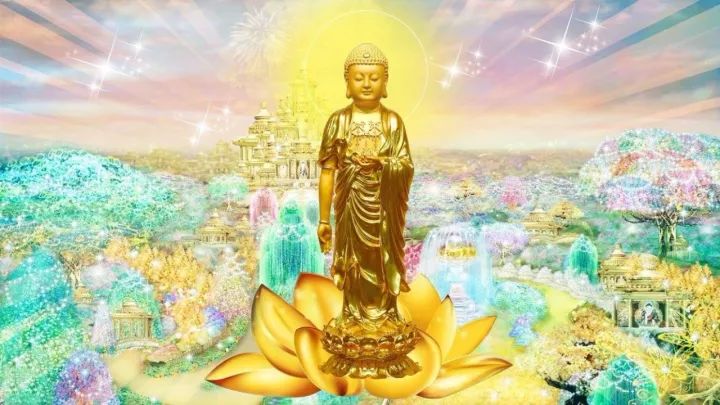 南无阿弥陀佛画像大全,阿弥陀佛精美放光图像集