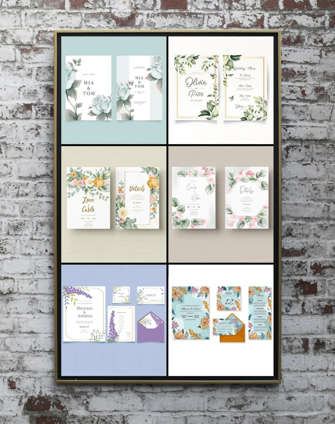 武安婚礼请柬模板素材,excel婚礼请柬模板