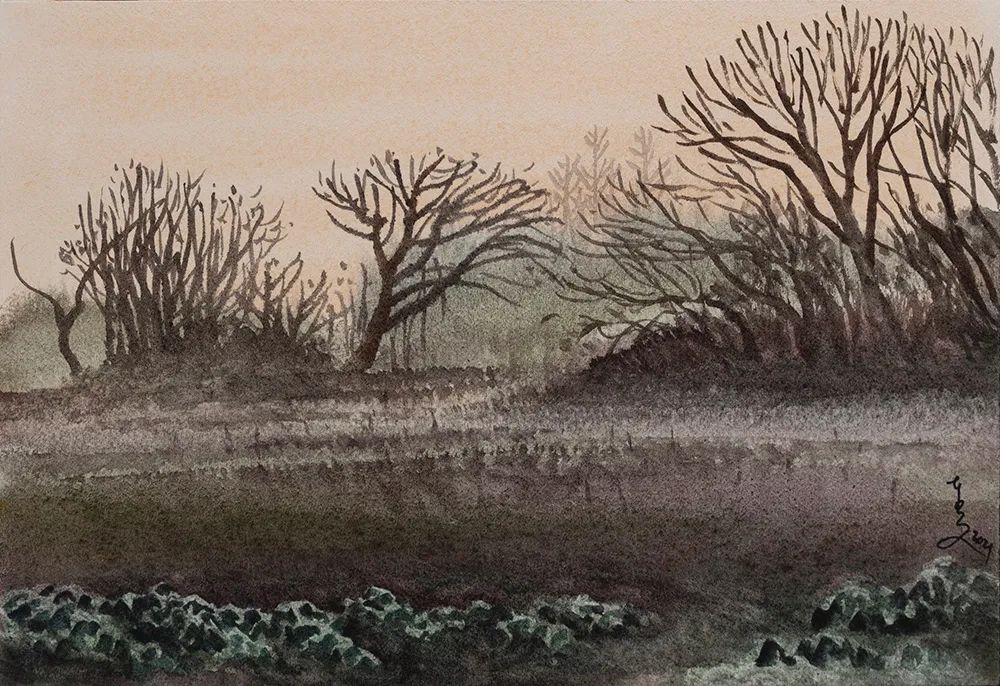 阿文绘画工作室,阿文流体画荷花