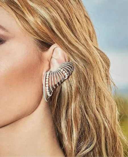 耳环款式图银,优雅耳环必备款式图片大全