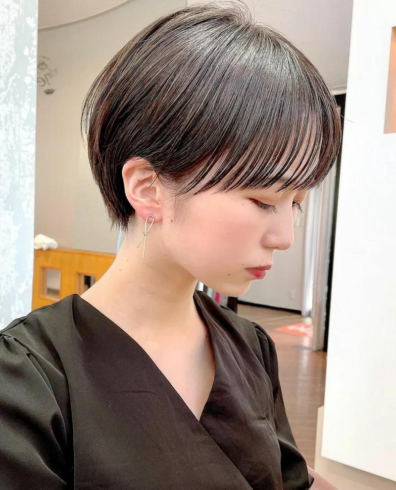 挂耳短发短款,挂耳式小短发