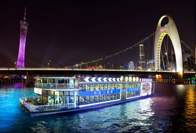 广州夜游珠江游船推荐,广州珠江豪华游轮夜游美景视频