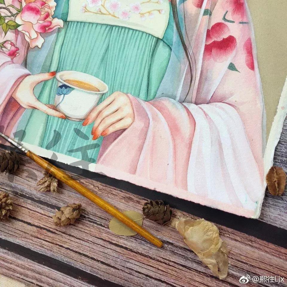 古风绘画线描,100张绝美古风女线描手绘