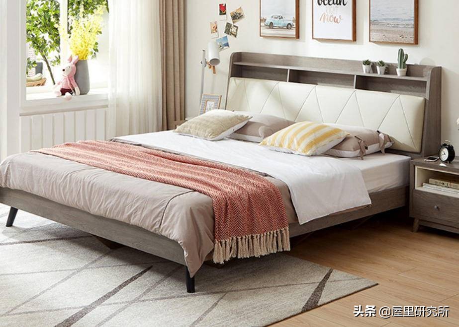 高颜值布艺床,软包床高端大气上档次现代简约