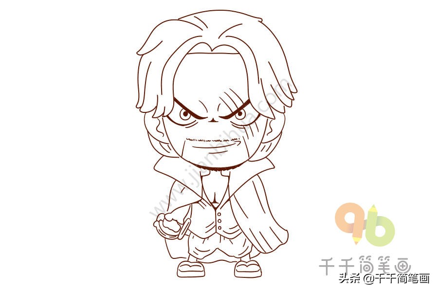 如何画海贼王全员图,手残党也可以学会的画人