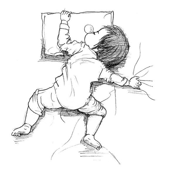 「曾经的热图，你可还记得」木朵儿爸爸给女儿画过的萌萌睡姿百图