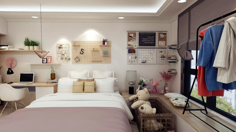 女孩的凌乱温馨房间,女孩子的房间凌乱图片