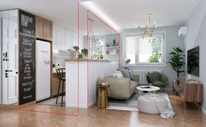 一字型厨房怎么设计高低台,厨房橱柜高低台设计效果图