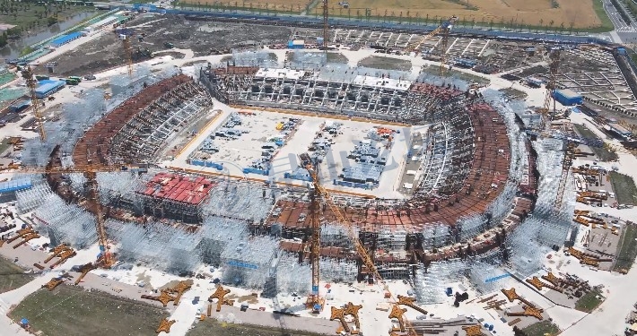 昆山足球场还要继续建吗,昆山城东足球场鸟瞰图