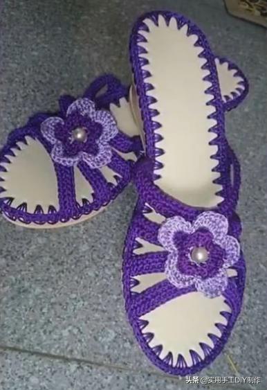 针织作品70款简约,手工针织凉鞋花样图