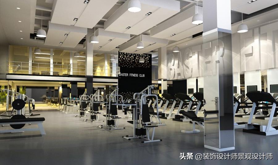 公司健身房设计效果图,书房健身房二合一设计效果图