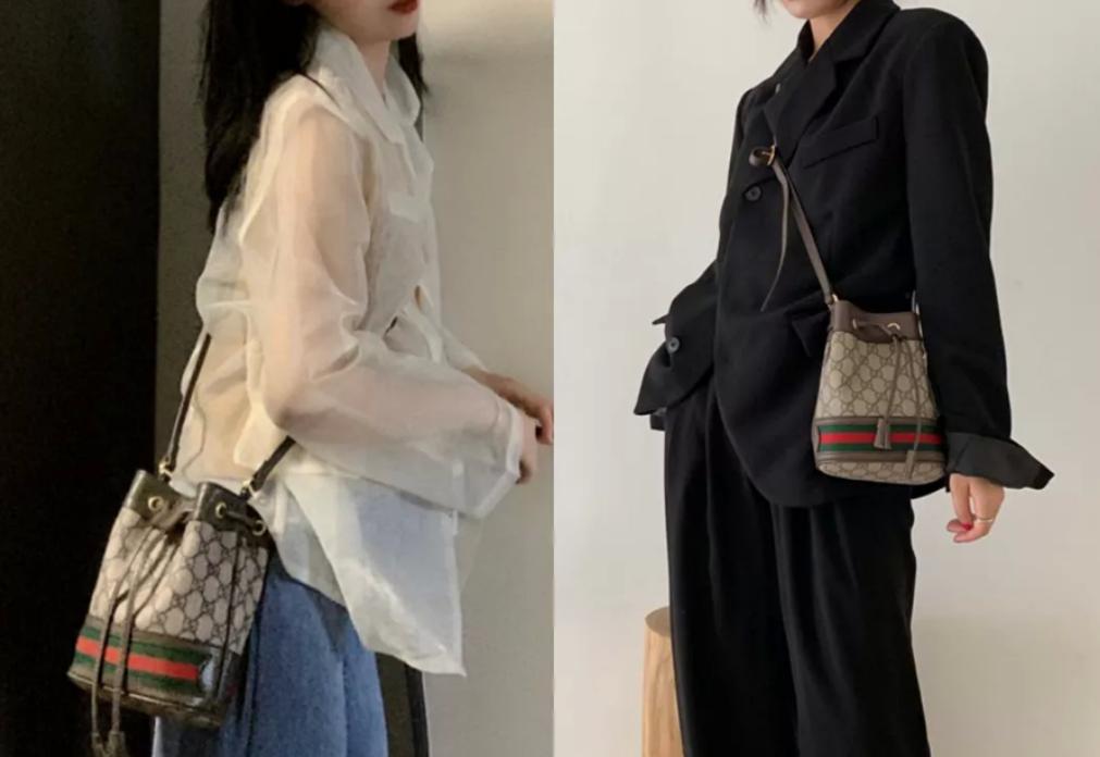 gucci迷你水桶包真假鉴定,gucci鉴定虎头手拿包