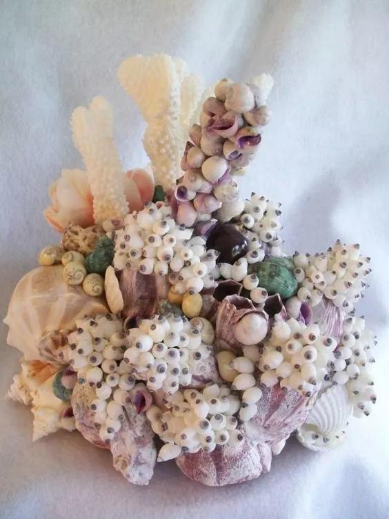 海边捡的贝壳可以做什么手工,贝壳创意手工种花