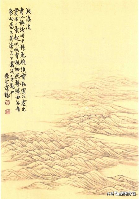 远山近水山水画,山水画的水怎么画