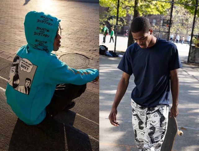 supreme联名长裤,supreme漫画裤