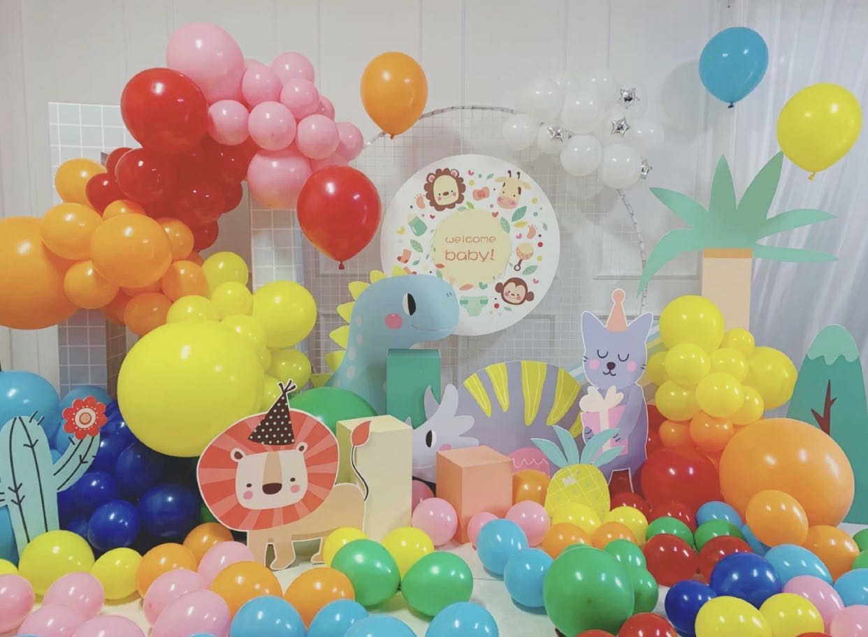 周岁生日宴气球布置家庭版,生日气球布置儿童10周岁