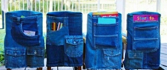 不穿的牛仔裤改衣柜收纳袋,不要的牛仔裤怎么改造成收纳袋