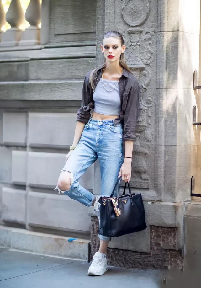 女孩夏季清凉套装牛仔裤,清凉阔腿牛仔裤