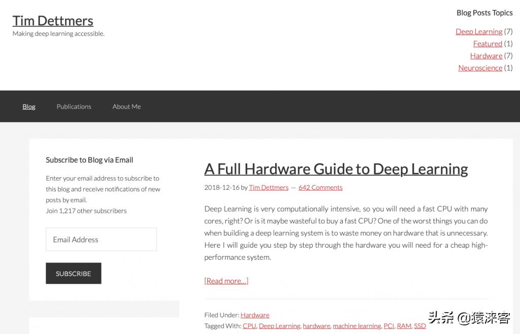40个必读的AI/机器学习世界顶尖博客