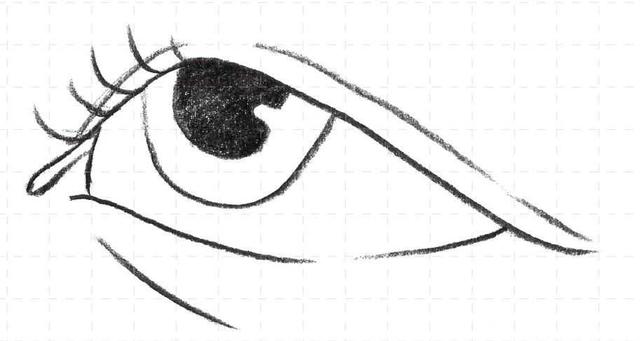 最简单的眼睛画法教程,零基础画画眼睛教程图片