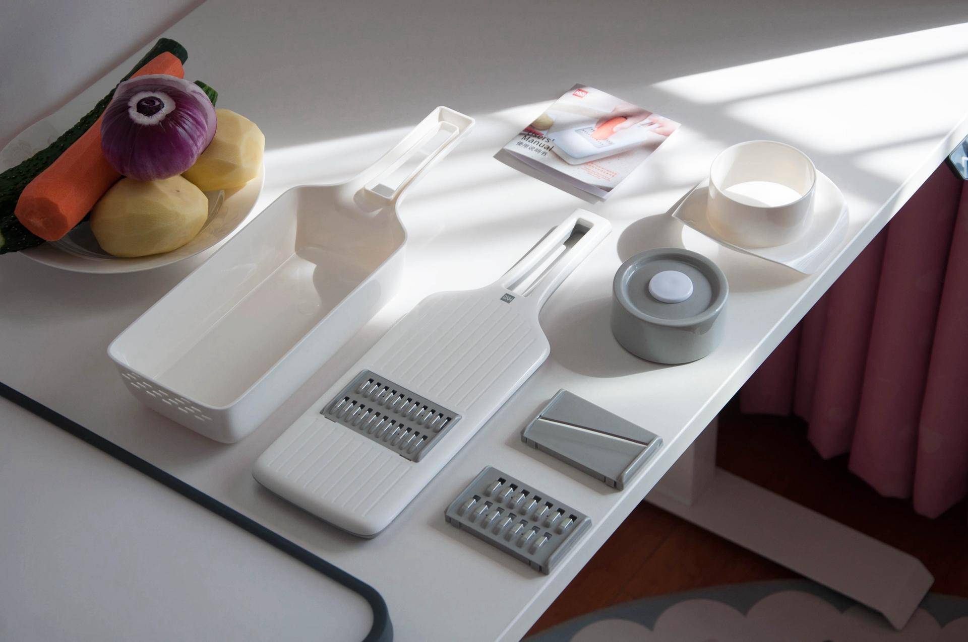 多功能切菜器厨房必备好物推荐,多功能不锈钢双面切菜板