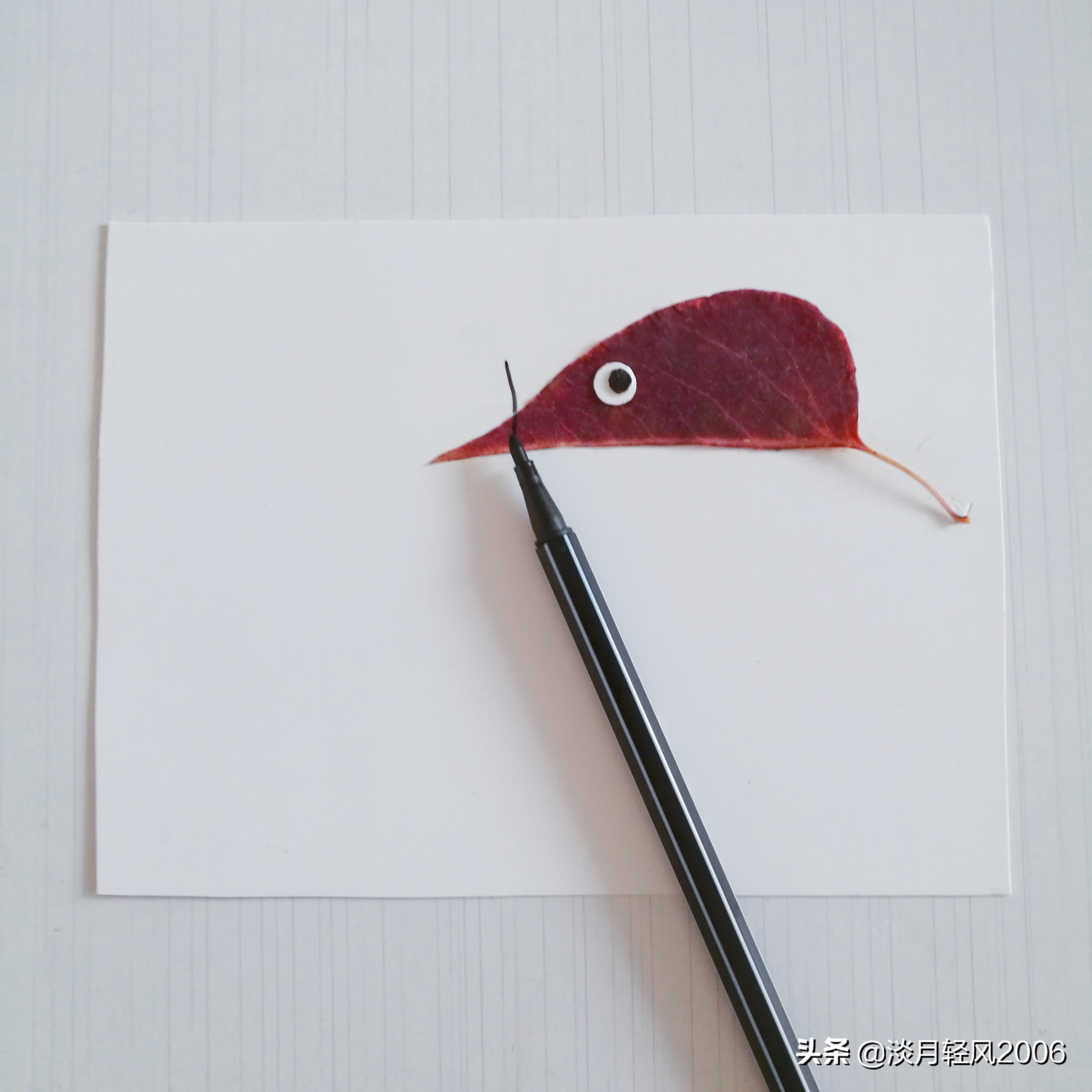 幼儿园冬季手工老鼠贴画,树叶贴画简单又好看老鼠