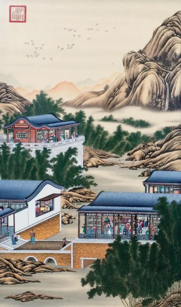 郎世宁雍正十二月行乐图价格,郎世宁雍正十二月行乐图长卷欣赏