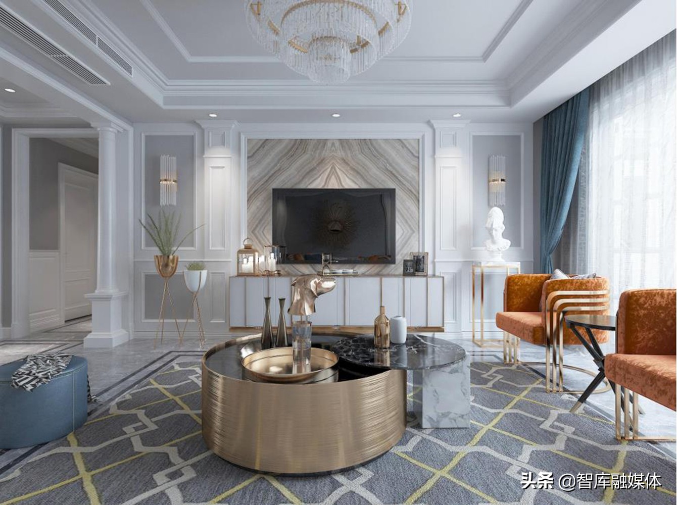 和达璟城紫御装修设计案例，设计师刘经筱与他的美式轻奢生活态度