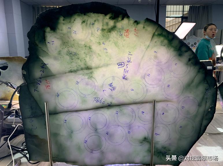 翡翠手镯板料直播,直播翡翠手镯板料