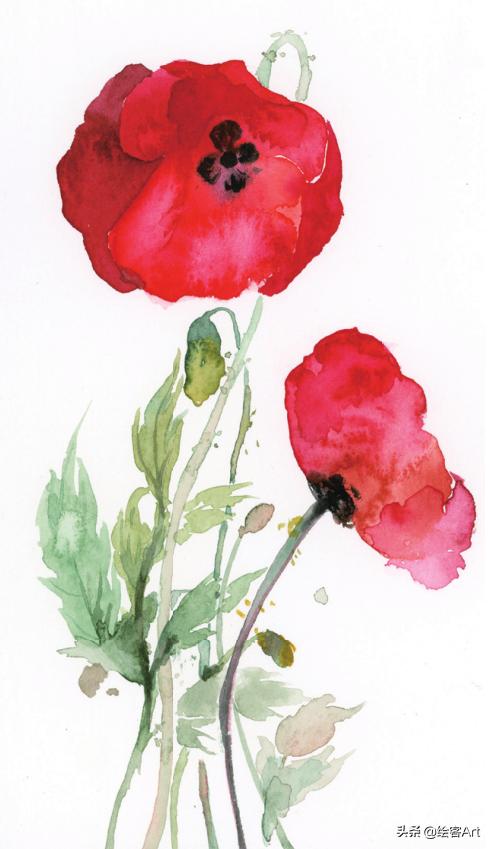 简单的水彩山水画教程,简单的水彩风景画怎么画