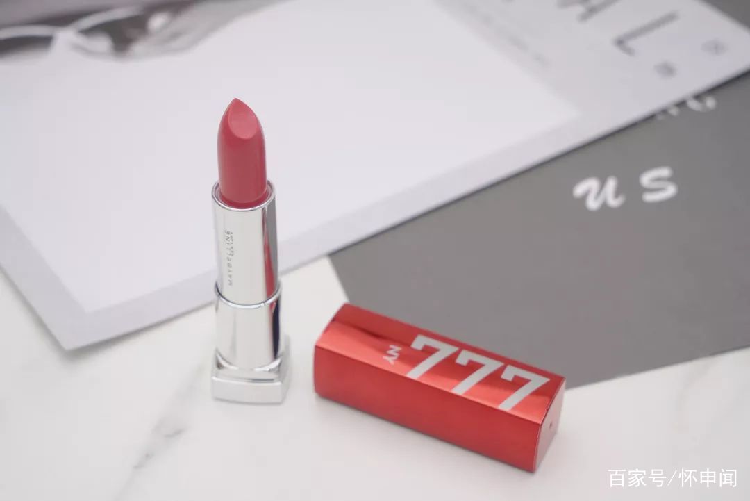 美宝莲口红亮面,美宝莲口红吸睛橘棕色08