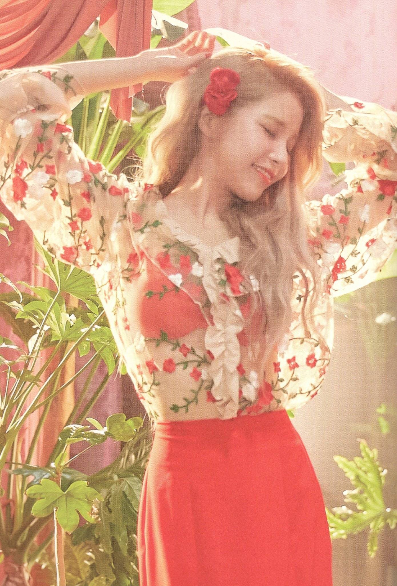 韩国idol染发,韩国橙色头发女idol