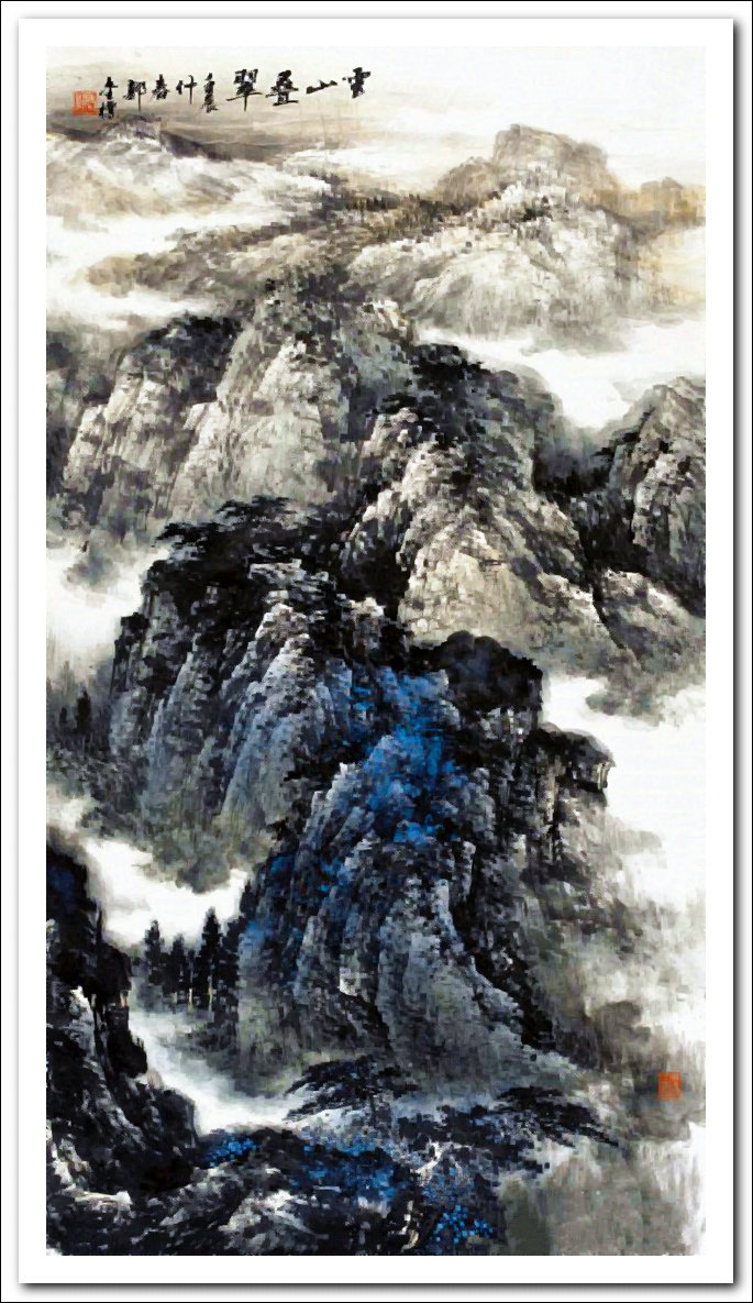 溪山山水画,溪山风骨山水图