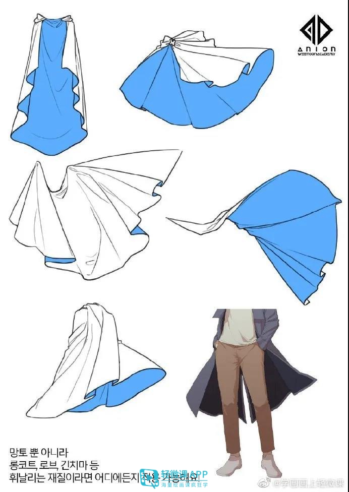 漫画手绘裙子褶皱教程,画裙子褶皱技巧