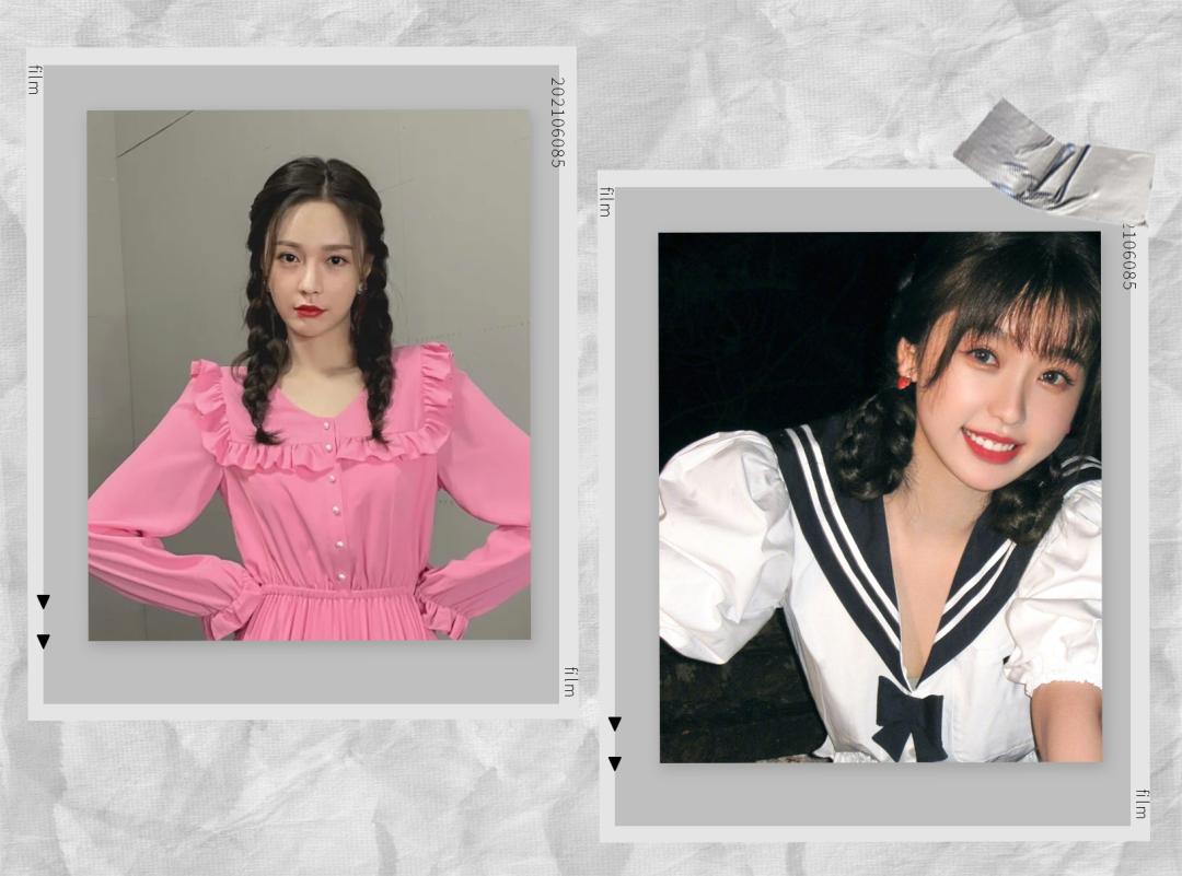 36岁圆脸扎什么发型减龄,胖圆脸适合的中长扎发教程