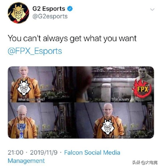 LOL-S9:G2官方推特“骚话”来袭：提前庆祝“3-0”的一周