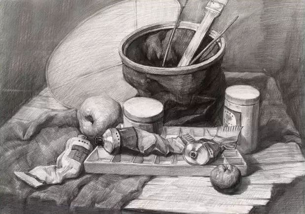 素描衬布的画法和步骤,你掌握了平面图的绘画方法了吗