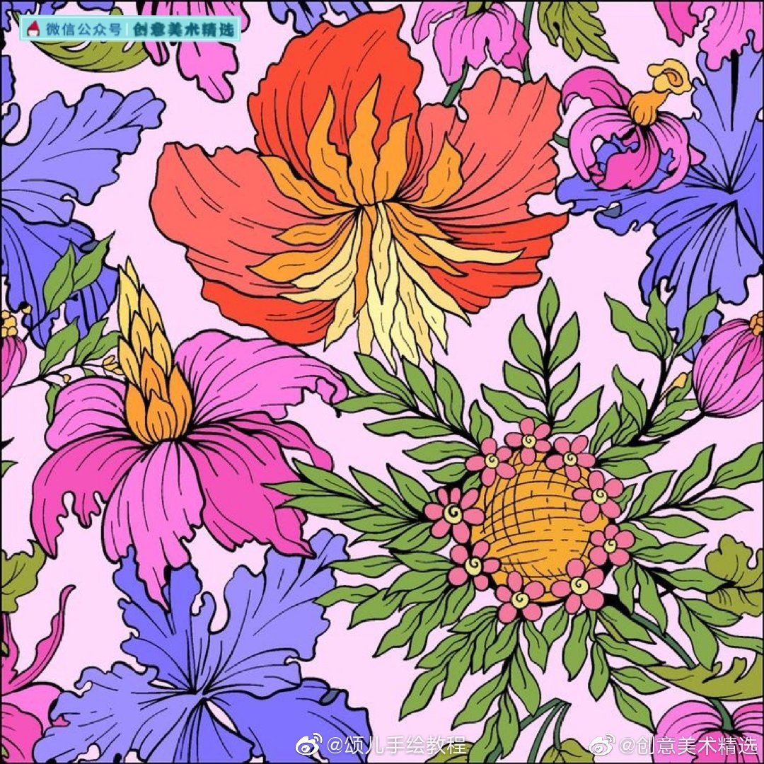 色彩简单装饰画美术作品,色彩组合画构成