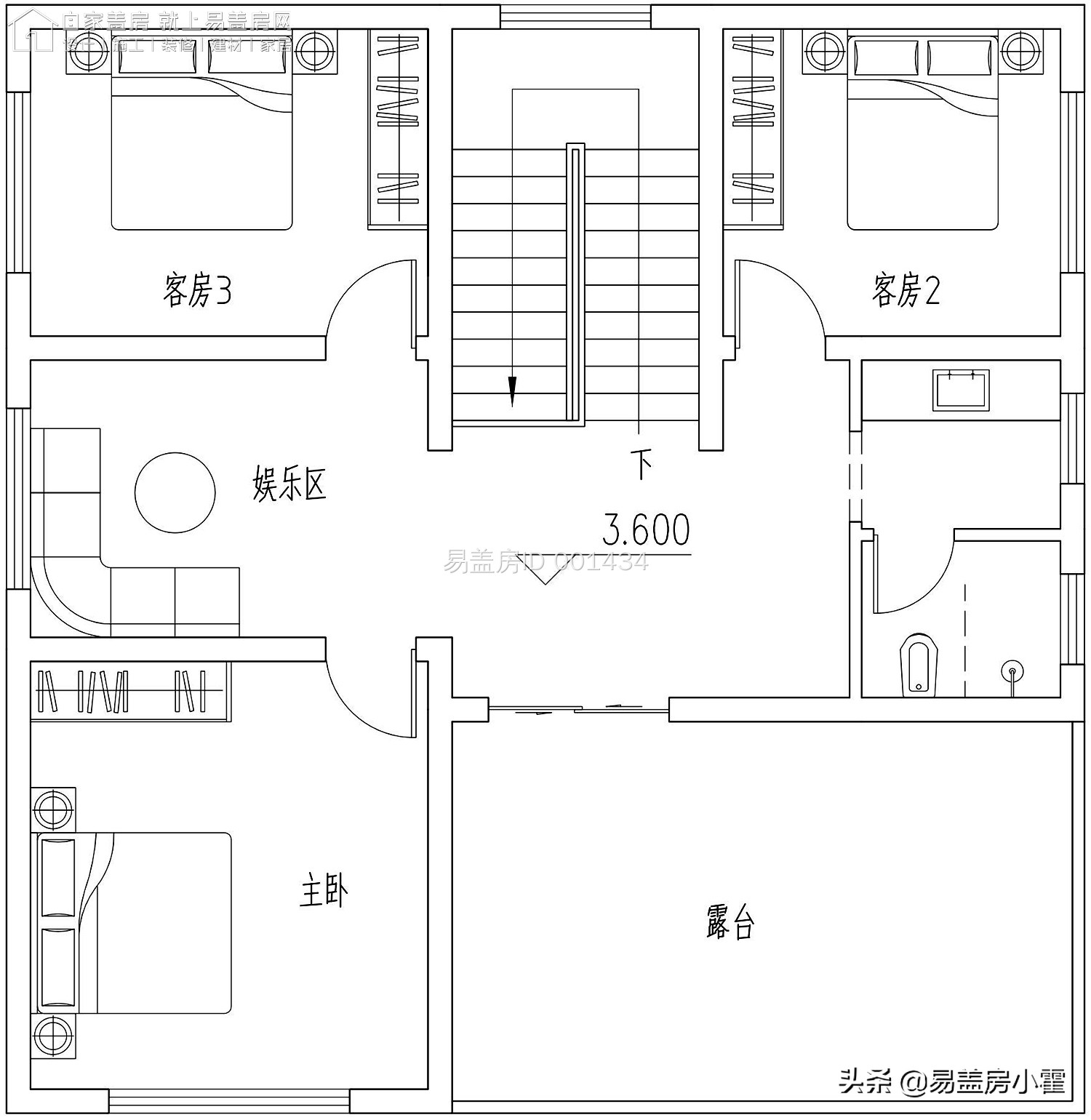 农村自建房2层欧式别墅设计,面宽10米欧式风格二层小别墅