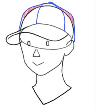 画帽子教程鸭嘴帽,DIY棒球帽怎么画最简单